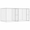 Dog Kennel Silver 400 x 200 x 200 cm Galvanized Steel