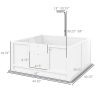 Puppy Whelping Box with Adjustable Door 41x39