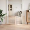 Dog Gate Set of 2 Natural Poplar Wood