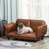 PawHut Foldable Pet Sofa Bed PU Leather Lounger 39" x 21.75"