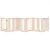 Dog Gate Set of 6 Light Brown Poplar Wood