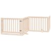 Dog Gate Set of 4 Brown Poplar Wood Small
