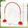 PawHut 5 Piece Dog Agility Equipment with 4 Adjustable Width Doors, Carry Bag, Easy Assemble & Portable, Orange