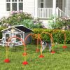 PawHut 5 Piece Dog Agility Equipment with 4 Adjustable Width Doors, Carry Bag, Easy Assemble & Portable, Orange