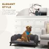 PawHut Velvet Large Dog Couch – Soft Foam Dog Sofa with Pearl Design