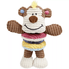 Pet Life Hugga Bear Plush Rubber Teething Toy for Newborn Puppies
