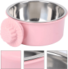 Pet Cage Bowl Stainless Steel Removable Hanging Bowl for Dogs