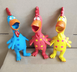 Screaming Chicken Squeaky Dog Toy for Chewing