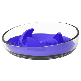Pet Life   Shark Fin Shaped Slow Feeding Dog Bowl