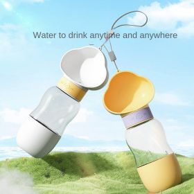 Pet Water & Food Bottle – Portable Hydration for Dogs (colour: Common to cats and dogs, size: Daimeng Pink Small - 350ml)