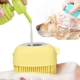 Bath Massage Brush Soft Safety Silicone Pet (Color: Blue, size: 8.5x7.9x5.5cm)