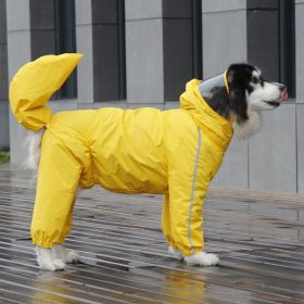 Covered tail dog raincoat (Color: Lake Blue for male dog, size: 12XL)