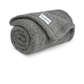 Pet Blanket Fluffy Warm Bed Blanket Soft Fleece Plush Sleeping Blanket Travel Dog Cat Throw Blanket (Color: GRAY, size: S)