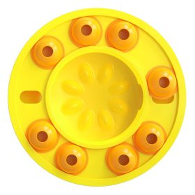 Interactive Dog Puzzle Toy & Slow Feeder – Boost Puppy IQ and Encourage Healthy Eating (Color: Yellow)