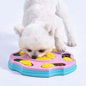 Pet Interactive Treat Dispenser Puzzle Toy (Color: Pink, size: One Size-24*24*3cm)