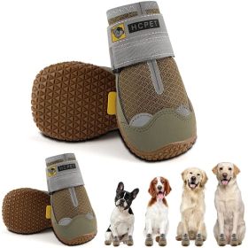 Adjustable Dog Hiking Boots – Paw Protection & Comfort (Color: Black, size: #3 (width 1.77 inch) for 31-38 lbs)