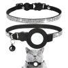 Rhinestone Decor Pet Collar For Airtag Tracker Case