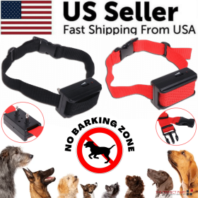 Dog Bark Control Collar – Automatic Training Device with Vibration & Sound for Excessive Barking (Color: Red)