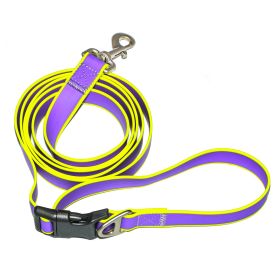 6-in-1 Hands-Free Dog Leash – Multifunction Adjustable Waist & Shoulder Walking Lead (Color: Purple-yellow)