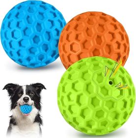 Indestructible Squeaky Dog Balls (Color: Green)