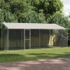 Dog Kennel Silver 600 x 200 x 256 cm Galvanized Steel