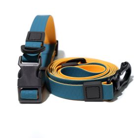 Waterproof Dog Leash Set 4.92FT | Tear-Proof Anti-Slip Honeycomb Training Rope (Color: Blue-orange, size: 1.5cm*150cm)