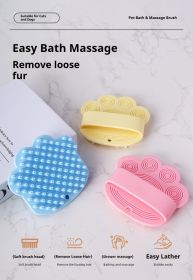 Dog Bath Brush (Color: Light Yellow)
