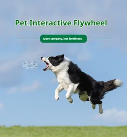 Dog Frisbee Flywheel Toy | Interactive Fetch & Training Toy for Dogs (Color: Macaron Blue)