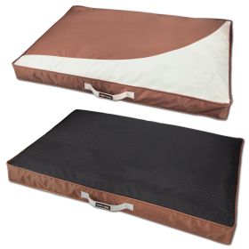 Dog Helios 'Immortal-Trek' Waterproof Rectangular Travel Dog Bed (Color: BROWN, size: large)