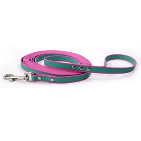 Dog Training Rope Leash 4.92FT | Tangle-Free Two-Color Walking Lead (Color: green-purple, size: 3M)