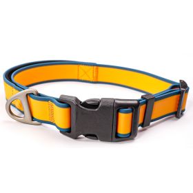 Tactical Dog Collar Medium & Large Dogs | Waterproof Odor-Proof Training Collar (Color: Orange-blue, size: S)
