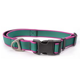 Tactical Dog Collar Medium & Large Dogs | Waterproof Odor-Proof Training Collar (Color: green-purple, size: S)