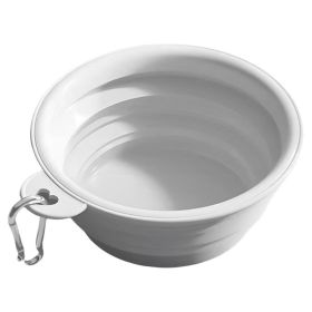 Portable Travel Pet Food & Water Bowl (Color: GRAY)