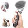 Stainless Steel Pet Grooming Comb for Dogs and Cats - Deshedding Tool for Hair Removal & Undercoat Cleaning - Gentle Skin Care Massage Brush for Pets