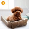 Dog Bed Soft Warm Fleece Puppy Cushion Mat S Size
