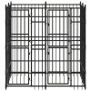 Durable Dog Kennel Black Powder-coated steel Large