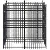 Durable Dog Kennel Black Powder-coated steel Large