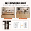 Free Standing Dog Gate, 32" H x 96.5" W Freestanding Pet Gate, 4 Panels Foldable Dog Gate for Wide and Narrow Passageways