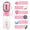 3 in1 Dog Outdoor Water Bottle,Portable Water Dispenser with Food Container,Poop Bag×3,Carbon Filter×2,Leak Proof Lock for Cat