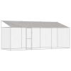 Dog Kennel Silver 600 x 200 x 256 cm Galvanized Steel