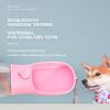 3 in1 Dog Outdoor Water Bottle,Portable Water Dispenser with Food Container,Poop Bag×3,Carbon Filter×2,Leak Proof Lock for Cat