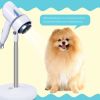 Hands-Free Hair Dryer Holder Stand for Home & Pet Grooming – Adjustable Height 30–110cm, 360° Rotatable, Stainless Steel