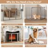 Wooden Pet Gate Foldable Expandable | Fir Wood Dog Barrier Fence for Home & Stairs