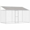 Dog Kennel Silver 400 x 200 x 256 cm Galvanized Steel