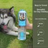 3 in1 Dog Outdoor Water Bottle,Portable Water Dispenser with Food Container,Poop Bag×3,Carbon Filter×2,Leak Proof Lock for Cat