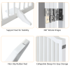 Foldable Freestanding Dog Gate for Doorways & Hallways